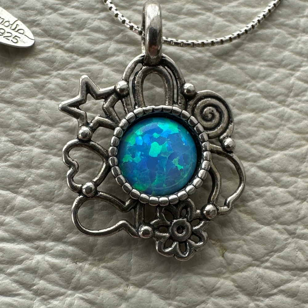 Magnolia Handcrafted Sterling Silver Chain and Pendant